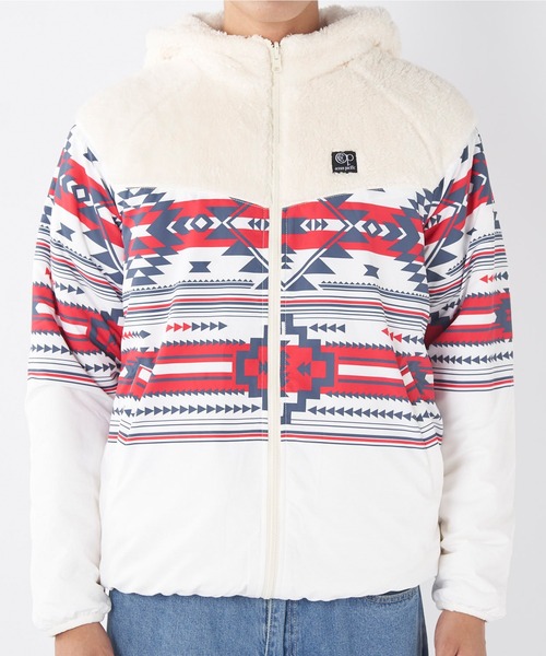 Ocean Pacific オーシャンパシフィック 切替 2WAY リバーシブル ボアフリース ジャケット アウター