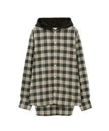 KAMIYA(J~)Hooded Check Shirt(Vc/uEX)