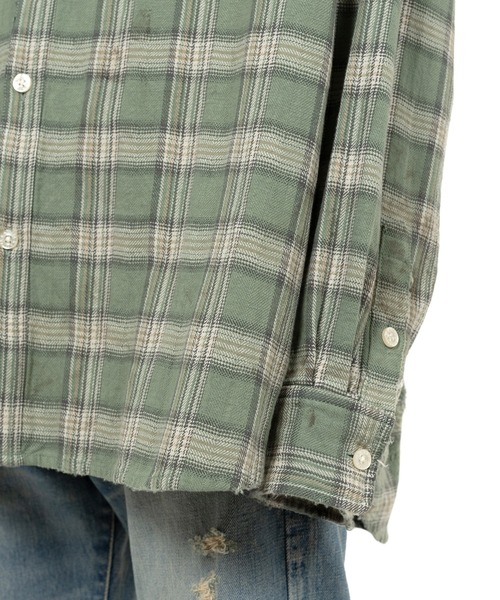 KAMIYA（カミヤ）の「Hooded Check Shirt（シャツ/ブラウス・メンズ・レッド/ブラック/ブルー/グリーン・S/M）」の13枚目の写真