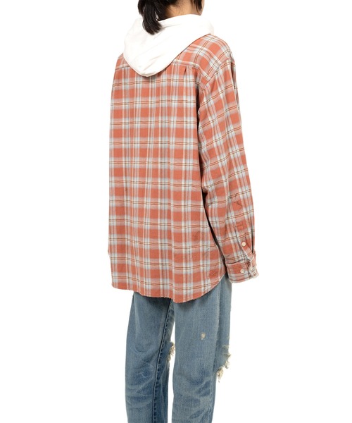 KAMIYA（カミヤ）の「Hooded Check Shirt（シャツ/ブラウス・メンズ・レッド/ブラック/ブルー/グリーン・S/M）」の20枚目の写真