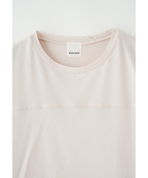 ROSE BUD(ローズバッド)の「ベーシックロングTシャツ(Tシャツ/カットソー・レディース・ブラック/ピンク/ホワイト・ONE SIZE)」の9枚目の写真