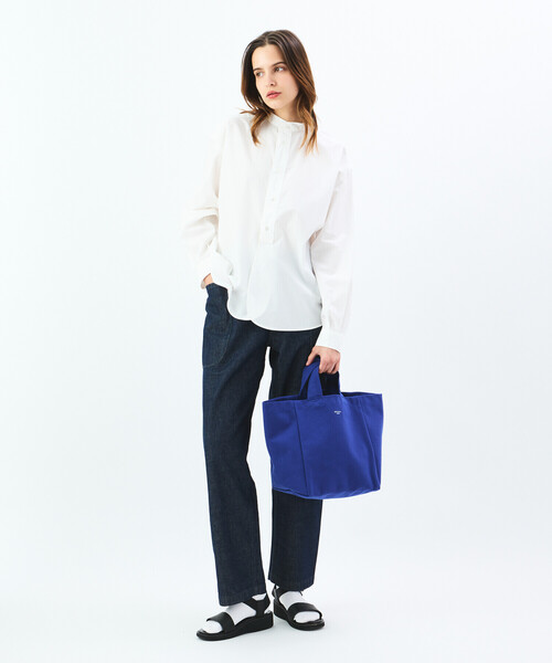 ORCIVAL（オーシバル）の「ORCIVAL | PVCコットントートバッグ・小（トートバッグ・レディース・ライトグレー/ブラック/オレンジ/ブルー・-）」の13枚目の写真