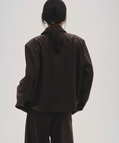 TODAYFUL（トゥデイフル）の「TODAYFUL Wool Soutiencollar Jacket（その他アウター・レディース・ブラック/ダークブラウン・36/38）」の9枚目の写真