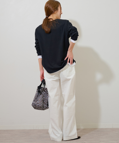 JOURNAL STANDARD relume（ジャーナルスタンダード　レリューム）の「《2枚セット》3WAYレイヤードプルオーバー（ニット/セーター・レディース・ブラック/グレー/グリーン/ピンク・FREE）」の7枚目の写真