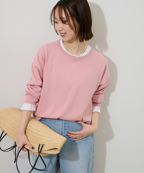 JOURNAL STANDARD relume（ジャーナルスタンダード　レリューム）の「《2枚セット》3WAYレイヤードプルオーバー（ニット/セーター・レディース・ブラック/グレー/グリーン/ピンク・FREE）」の20枚目の写真