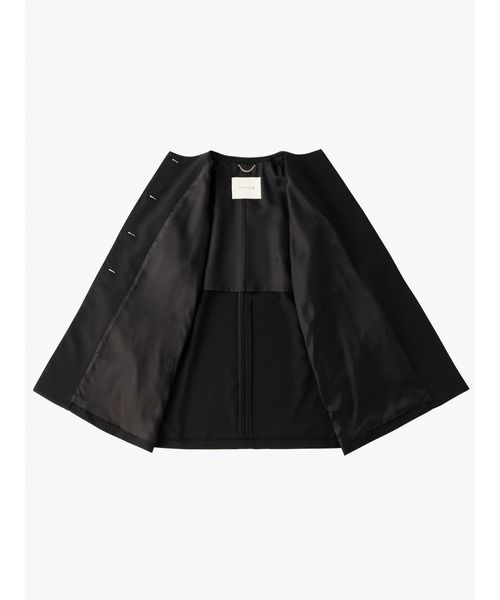 Mackintosh(マッキントッシュ)の「HUMBIE NO COLLAR MB EX(ノーカラーコート・レディース・ネイビー/ベージュ・4/6/8)」の4枚目の写真