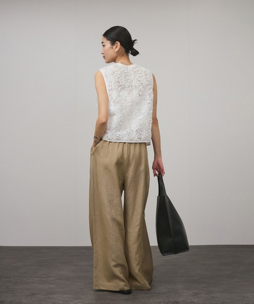 SALON adam et rope'（サロン アダム エ ロペ）の「ヨーロピアンフラックスリネンリラックスパンツ（その他パンツ・レディース・レッド/ベージュ/ブラック/キナリ・S/M）」の18枚目の写真