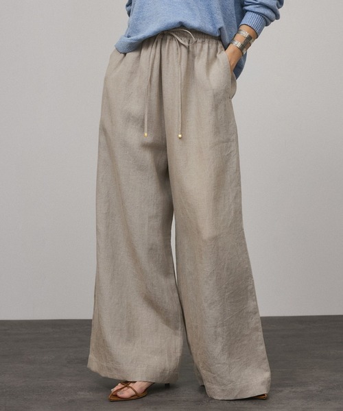 SALON adam et rope'（サロン アダム エ ロペ）の「ヨーロピアンフラックスリネンリラックスパンツ（その他パンツ・レディース・レッド/ベージュ/ブラック/キナリ・S/M）」の21枚目の写真