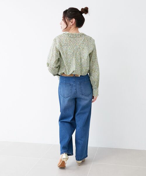 le.coeur blanc（ルクールブラン）の「リバティフロントフリルVネックブラウス（シャツ/ブラウス・レディース・ブルー系その他2/イエロー系その他・38）」の17枚目の写真