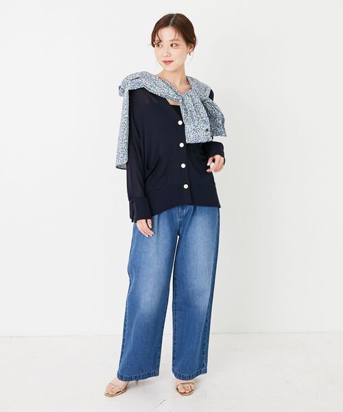 le.coeur blanc（ルクールブラン）の「リバティフロントフリルVネックブラウス（シャツ/ブラウス・レディース・ブルー系その他2/イエロー系その他・38）」の8枚目の写真