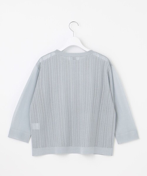 J.PRESS(ジェイプレス)の「【WEB限定カラーあり・洗える】Vis/Peスパーク シアー ニット(ニット/セーター・レディース・アイボリー系/ブラウン系/サックスブルー系/ネイビー系・T13/T15)」の14枚目の写真