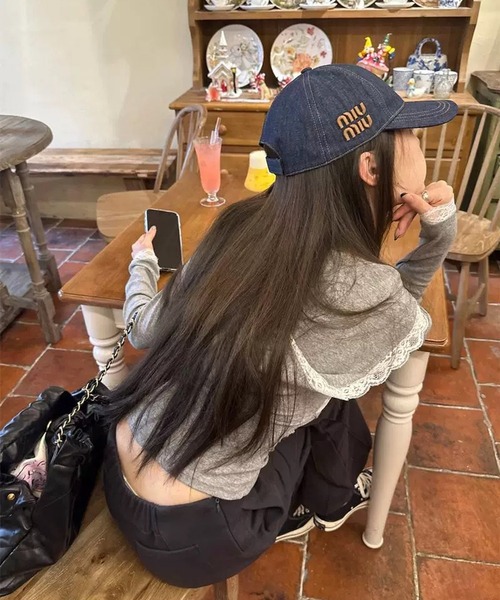 MEMECLE(メメクル)の「【 MEMECLE / メメクル 】レース フード付き 長袖 Tシャツ(Tシャツ/カットソー・レディース・グレー/ホワイト・S/L/M)」の8枚目の写真