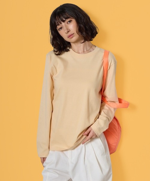 United Athle(ユナイテッドアスレ)の「5.6oz ロングスリーブTシャツ 長袖無地ロンT 5010-01 秋 秋服 2026年秋冬(Tシャツ/カットソー・レディース・サンドベージュ/ネイビー/ホワイト/ダークブラウン/ライム/ライトオリーブ/ピンク/レッド/ブラック/ミックスグレー/ナチュラル/ブルー・S/M/L/XL)」の5枚目の写真