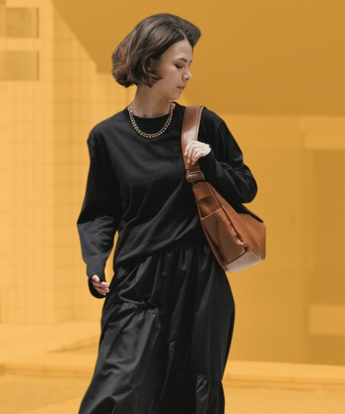 United Athle(ユナイテッドアスレ)の「5.6oz ロングスリーブTシャツ 長袖無地ロンT 5010-01 秋 秋服 2026年秋冬(Tシャツ/カットソー・レディース・サンドベージュ/ネイビー/ホワイト/ダークブラウン/ライム/ライトオリーブ/ピンク/レッド/ブラック/ミックスグレー/ナチュラル/ブルー・S/M/L/XL)」の2枚目の写真