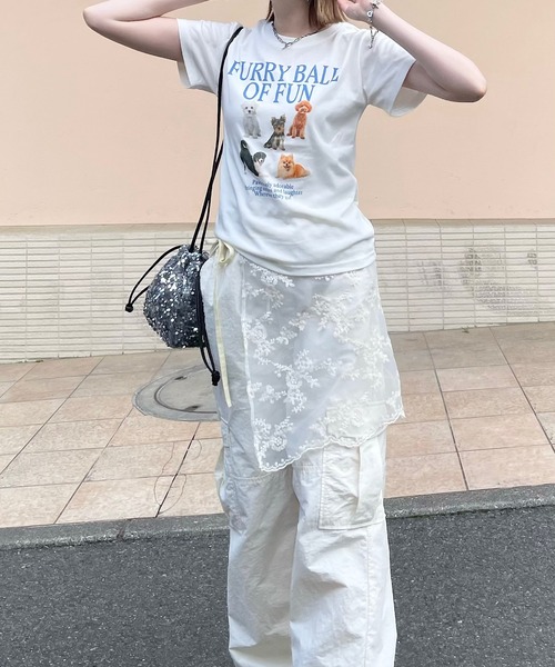 H.TOKYO(エイチトウキョウ)の「H.TOKYO × mimi /スパンコール巾着バッグ(ショルダーバッグ・レディース・ブラック/ブラック×ブルー/シルバーグレー・FREE)」の11枚目の写真