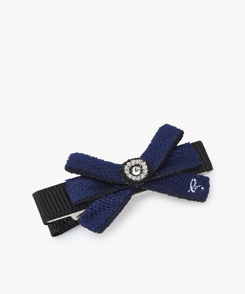 agnes b.（アニエスベー）の「キッズ リボンバレッタ（その他ヘアアクセサリー・キッズ・ネイビー・FREE）」の3枚目の写真