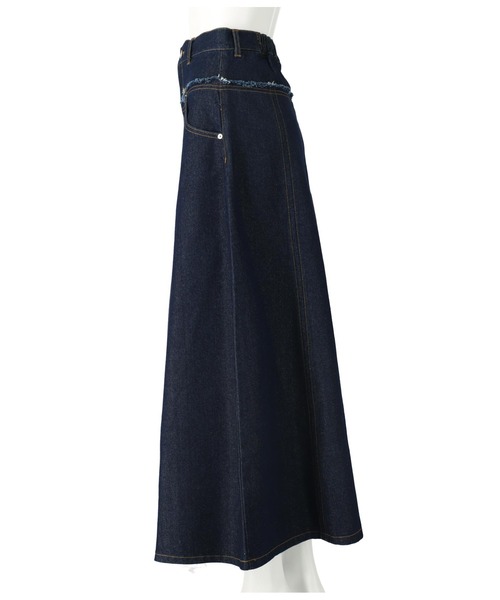Settimissimo（セッティミッシモ）の「切替デザイン フレア ロング デニム スカート（スカート・レディース・インディゴブルー/ブルー・FREE）」の21枚目の写真