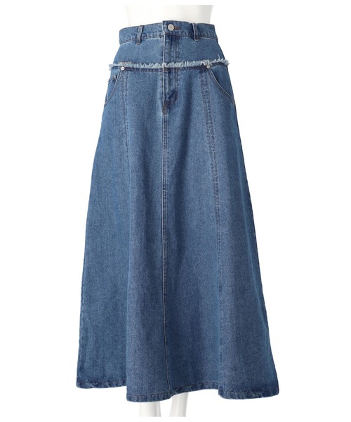 Settimissimo（セッティミッシモ）の「切替デザイン フレア ロング デニム スカート（スカート・レディース・インディゴブルー/ブルー・FREE）」の22枚目の写真