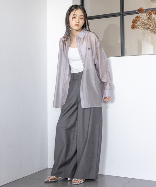 BEVERLY HILLS POLO CLUB（ビバリーヒルズポロクラブ）の「シアールーズシャツ/BEVERLY HILLS POLO CLUB（シャツ/ブラウス・レディース・ホワイト/グレー/ピンク/グリーン・FREE）」の15枚目の写真