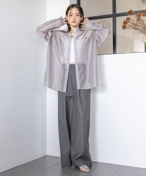 BEVERLY HILLS POLO CLUB（ビバリーヒルズポロクラブ）の「シアールーズシャツ/BEVERLY HILLS POLO CLUB（シャツ/ブラウス・レディース・ホワイト/グレー/ピンク/グリーン・FREE）」の17枚目の写真