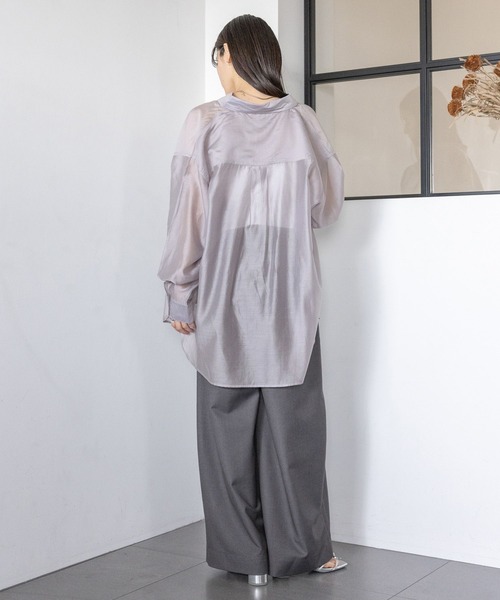 BEVERLY HILLS POLO CLUB（ビバリーヒルズポロクラブ）の「シアールーズシャツ/BEVERLY HILLS POLO CLUB（シャツ/ブラウス・レディース・ホワイト/グレー/ピンク/グリーン・FREE）」の20枚目の写真