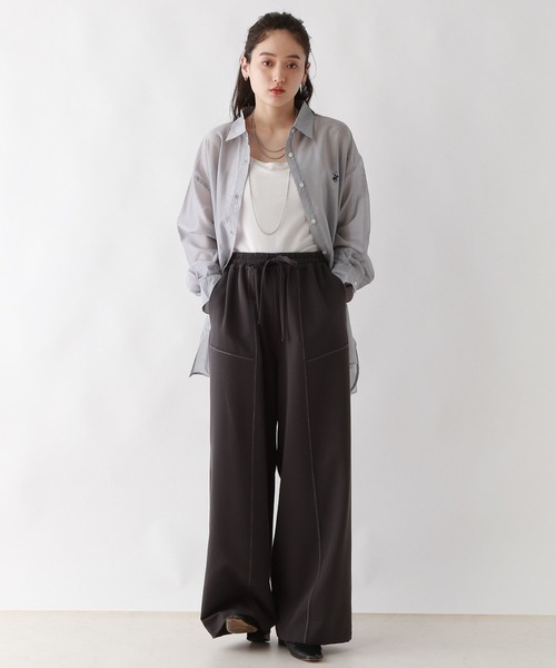 BEVERLY HILLS POLO CLUB（ビバリーヒルズポロクラブ）の「シアールーズシャツ/BEVERLY HILLS POLO CLUB（シャツ/ブラウス・レディース・ホワイト/グレー/ピンク/グリーン・FREE）」の5枚目の写真