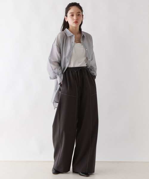 BEVERLY HILLS POLO CLUB（ビバリーヒルズポロクラブ）の「シアールーズシャツ/BEVERLY HILLS POLO CLUB（シャツ/ブラウス・レディース・ホワイト/グレー/ピンク/グリーン・FREE）」の6枚目の写真