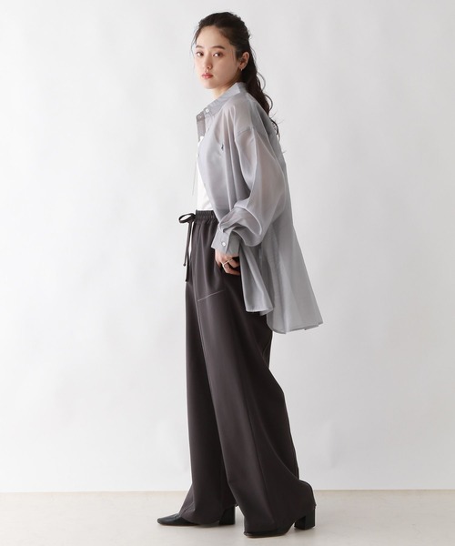 BEVERLY HILLS POLO CLUB（ビバリーヒルズポロクラブ）の「シアールーズシャツ/BEVERLY HILLS POLO CLUB（シャツ/ブラウス・レディース・ホワイト/グレー/ピンク/グリーン・FREE）」の7枚目の写真