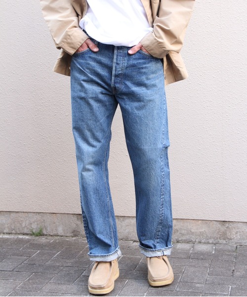 orSlow(オアスロウ)の「orSlow/オアスロウ ショートレングス 105 スタンダードセルビッジデニム SHORT LENGTH 105 STANDARD SELVEDGE DENIM 2YEAR WASH(デニムパンツ・メンズ・サックスブルー・2/3/1)」の5枚目の写真