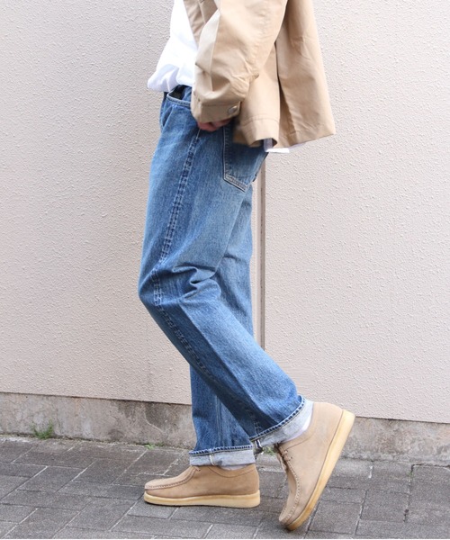 orSlow(オアスロウ)の「orSlow/オアスロウ ショートレングス 105 スタンダードセルビッジデニム SHORT LENGTH 105 STANDARD SELVEDGE DENIM 2YEAR WASH(デニムパンツ・メンズ・サックスブルー・2/3/1)」の6枚目の写真
