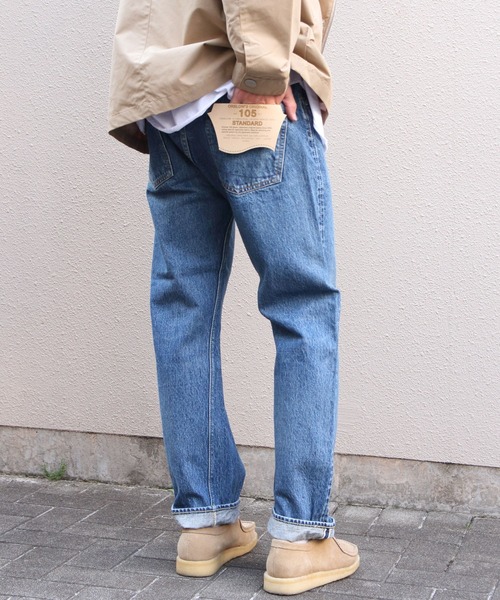 orSlow(オアスロウ)の「orSlow/オアスロウ ショートレングス 105 スタンダードセルビッジデニム SHORT LENGTH 105 STANDARD SELVEDGE DENIM 2YEAR WASH(デニムパンツ・メンズ・サックスブルー・2/3/1)」の7枚目の写真