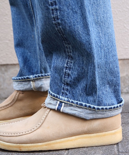 orSlow(オアスロウ)の「orSlow/オアスロウ ショートレングス 105 スタンダードセルビッジデニム SHORT LENGTH 105 STANDARD SELVEDGE DENIM 2YEAR WASH(デニムパンツ・メンズ・サックスブルー・2/3/1)」の4枚目の写真
