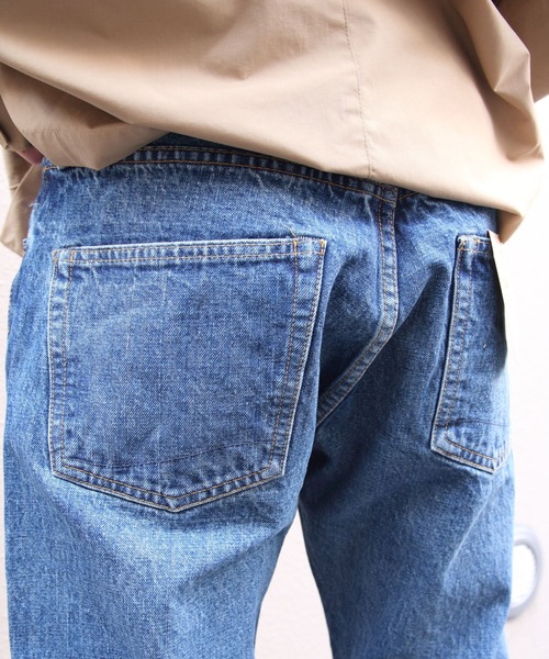 orSlow(オアスロウ)の「orSlow/オアスロウ ショートレングス 105 スタンダードセルビッジデニム SHORT LENGTH 105 STANDARD SELVEDGE DENIM 2YEAR WASH(デニムパンツ・メンズ・サックスブルー・2/3/1)」の3枚目の写真