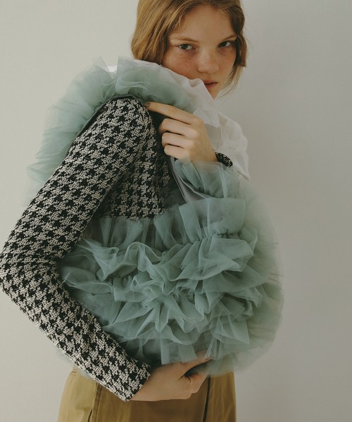 EFOLE(エフォル)の「【ZOZO限定】Tulle one shoulder bag / チュールワンショルダーバッグ(ショルダーバッグ・レディース・ブルー/ブラウン/イエロー・FREE)」の11枚目の写真