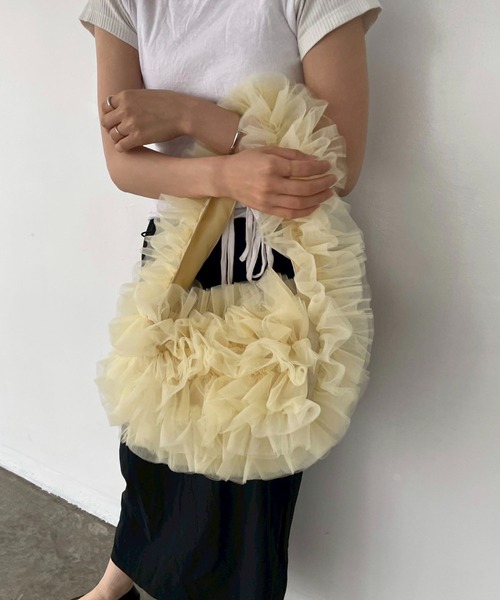 EFOLE(エフォル)の「【ZOZO限定】Tulle one shoulder bag / チュールワンショルダーバッグ(ショルダーバッグ・レディース・ブルー/ブラウン/イエロー・FREE)」の22枚目の写真
