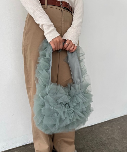EFOLE(エフォル)の「【ZOZO限定】Tulle one shoulder bag / チュールワンショルダーバッグ(ショルダーバッグ・レディース・ブルー/ブラウン/イエロー・FREE)」の18枚目の写真