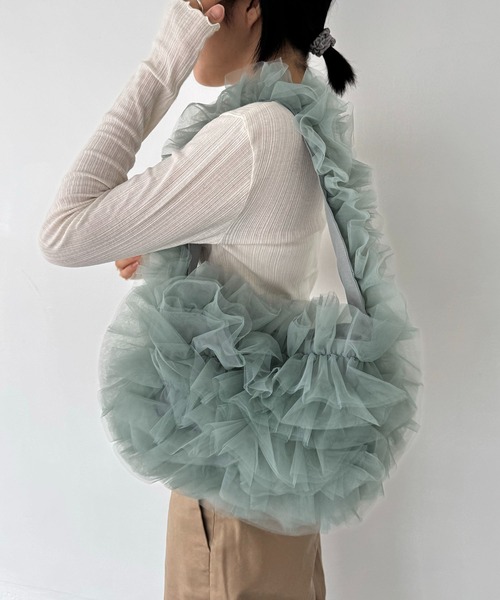EFOLE(エフォル)の「【ZOZO限定】Tulle one shoulder bag / チュールワンショルダーバッグ(ショルダーバッグ・レディース・ブルー/ブラウン/イエロー・FREE)」の17枚目の写真