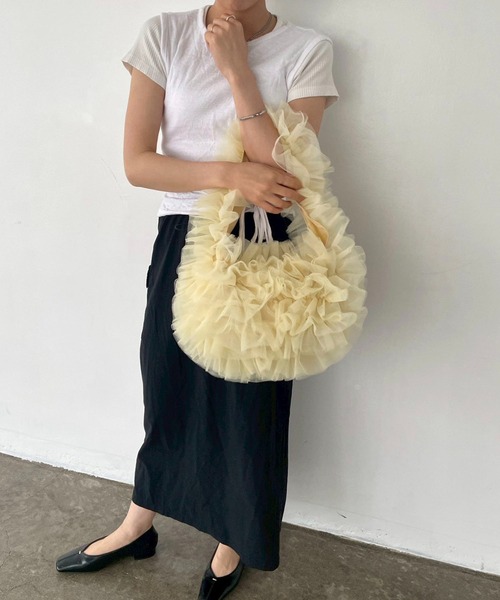 EFOLE(エフォル)の「【ZOZO限定】Tulle one shoulder bag / チュールワンショルダーバッグ(ショルダーバッグ・レディース・ブルー/ブラウン/イエロー・FREE)」の21枚目の写真