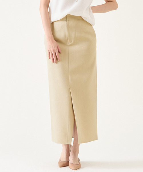 martinique(マルティニーク)の「ブッチャースカート(スカート・レディース・オフホワイト/ベージュ/グリーン・1/2)」の3枚目の写真