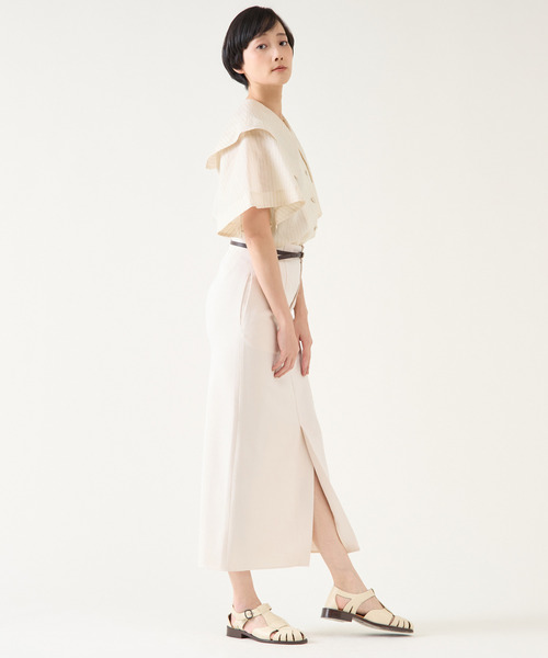 martinique(マルティニーク)の「ブッチャースカート(スカート・レディース・オフホワイト/ベージュ/グリーン・1/2)」の9枚目の写真