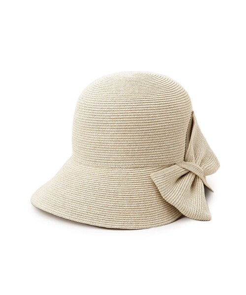 OPAQUE.CLIP（オペークドットクリップ）の「ビッグリボンハット（ハット・レディース・アイボリー/ベージュ・00）」の2枚目の写真