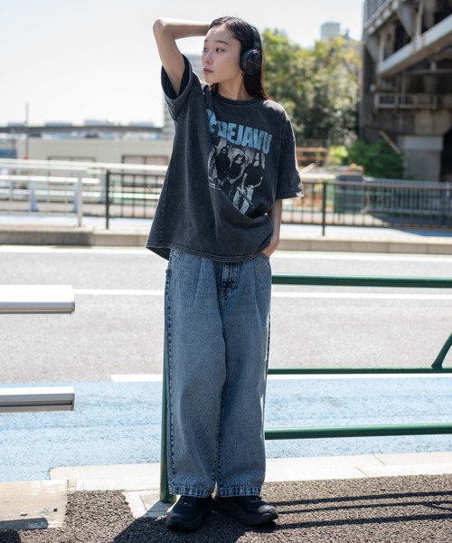 WEGO（ウィゴー）の「WEGO/ルーズテーパードデニムパンツ（デニムパンツ・メンズ・グレー/ライトインディゴブルー/コバルトブルー/ブラック・SMALL/MEDIUM/LARGE）」の8枚目の写真