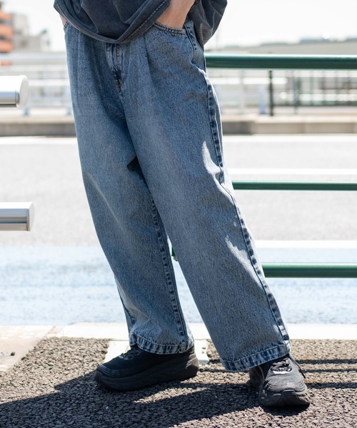 WEGO（ウィゴー）の「WEGO/ルーズテーパードデニムパンツ（デニムパンツ・メンズ・グレー/ライトインディゴブルー/コバルトブルー/ブラック・SMALL/MEDIUM/LARGE）」の13枚目の写真