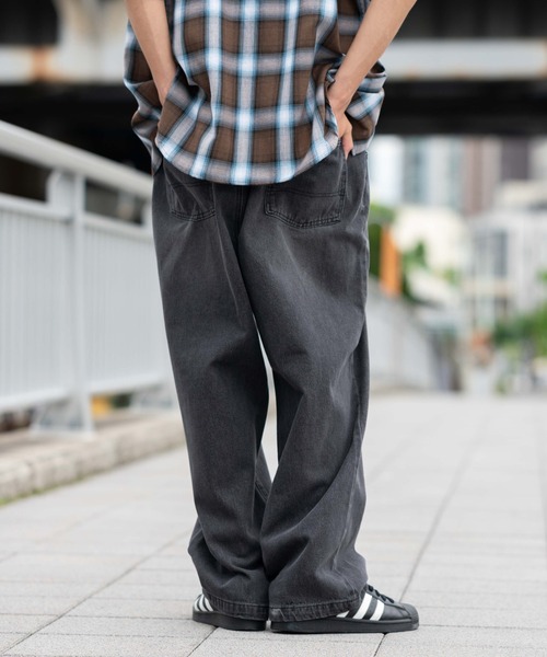WEGO（ウィゴー）の「WEGO/ルーズテーパードデニムパンツ（デニムパンツ・メンズ・グレー/ライトインディゴブルー/コバルトブルー/ブラック・SMALL/MEDIUM/LARGE）」の19枚目の写真