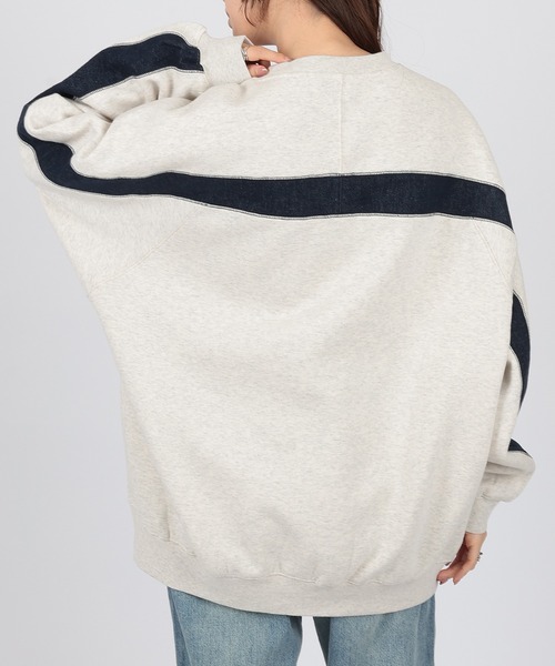SUWDEE(スーディー)の「line oversize sweat pullover(スウェット・レディース・アイボリー・FREE)」の5枚目の写真