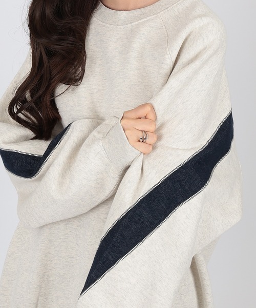 SUWDEE(スーディー)の「line oversize sweat pullover(スウェット・レディース・アイボリー・FREE)」の7枚目の写真