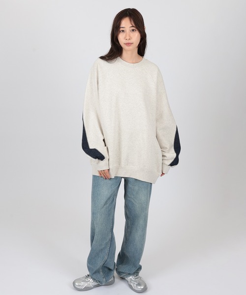 SUWDEE(スーディー)の「line oversize sweat pullover(スウェット・レディース・アイボリー・FREE)」の8枚目の写真