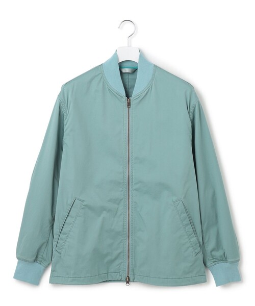 J.PRESS YORK STREET（ジェイプレスヨークストリート）の「【UNISEX】サテンストレッチ MA-1 ブルゾン（ブルゾン・メンズ・ベージュ系/ライトグリーン系/ブラック系・SMALL/MEDIUM/LARGE）」の3枚目の写真