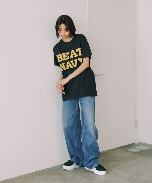 ROOPTOKYO（ループトウキョウ）の「BEAT NAVY TEE 半袖Tシャツ フロントロゴ メンズ 秋物 秋服 2026年秋冬（Tシャツ/カットソー・メンズ・ブラック・M）」の10枚目の写真