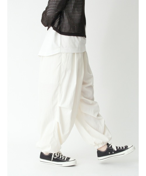 sm2rhythm(サマンサモスモスリズム)の「ワッシャーバルーンパンツ(その他パンツ・レディース・オフホワイト/ブラック/ベージュ・F)」の2枚目の写真